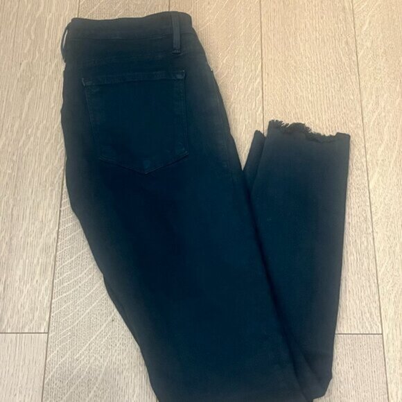 FRAME Le Skinny de Jeanne Mid Rise Zip Fly Stretch Dark Green Wash Size 29 - Picture 8 of 10